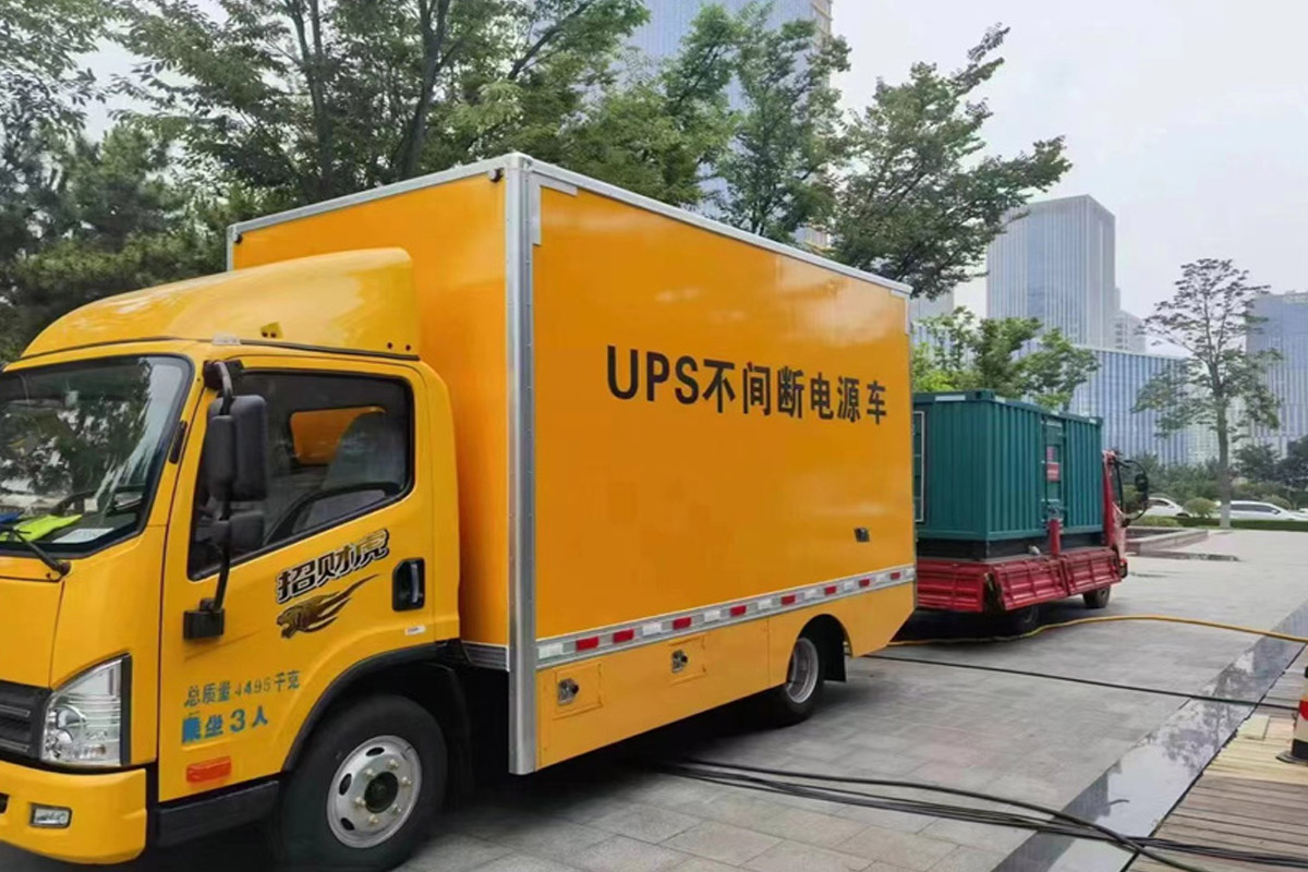 汕头发电机租赁施工现场