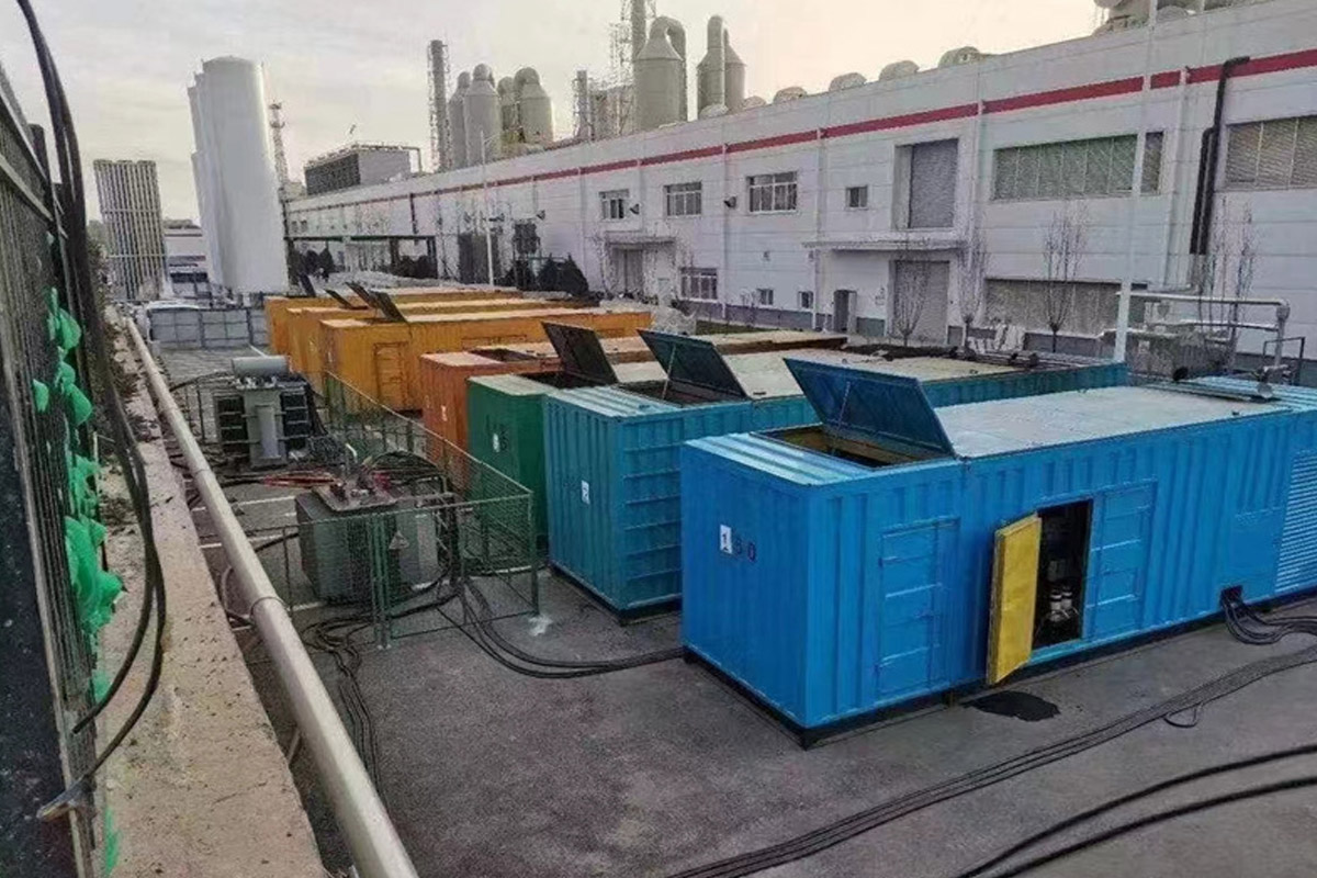 汕头发电机租赁施工现场